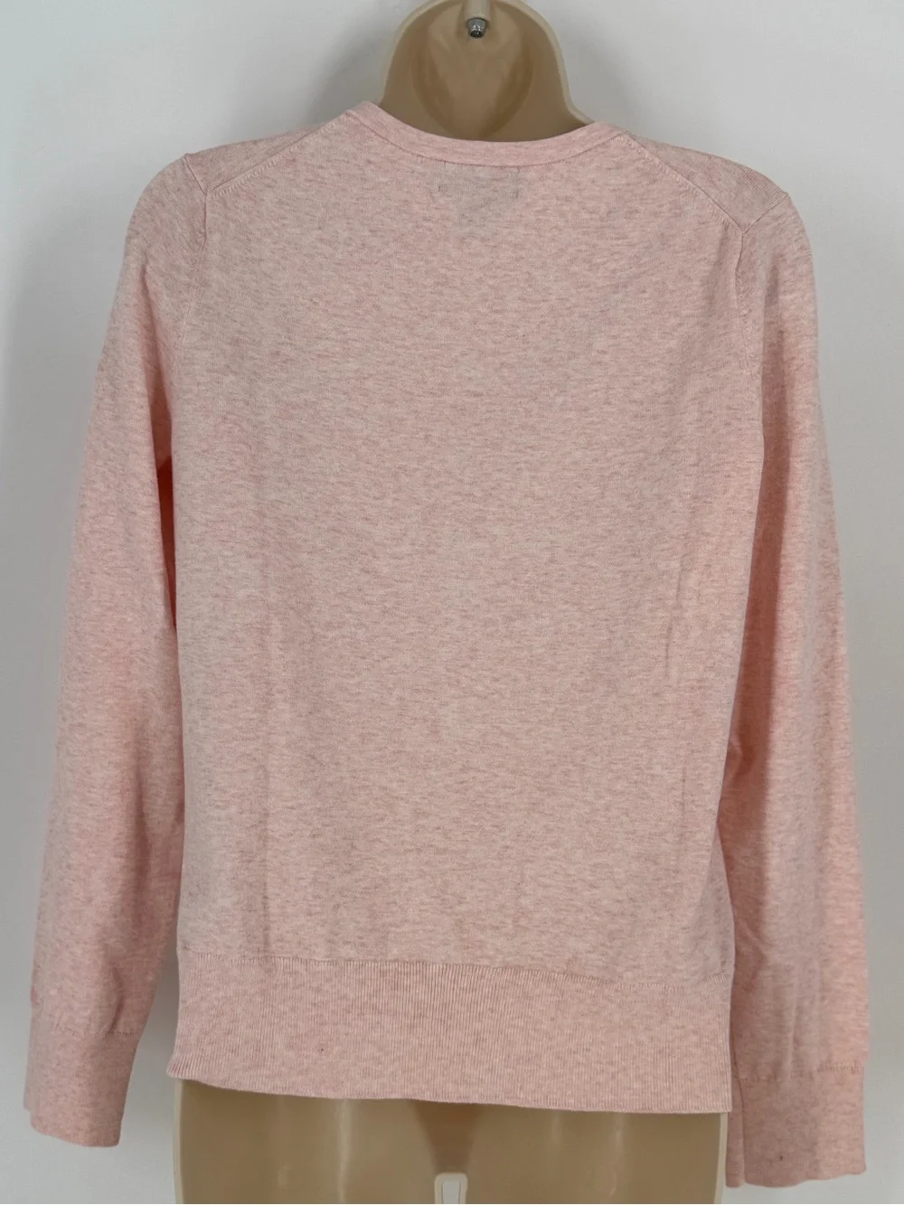 Lands’ End Pink Button Front Cardigan Sweater S Soft Cotton Blend Classic Preppy - Picture 6 of 12